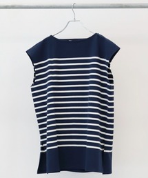 Green　Parks | パネルボーダーフレンチスリーブチュニック(Tシャツ/カットソー)