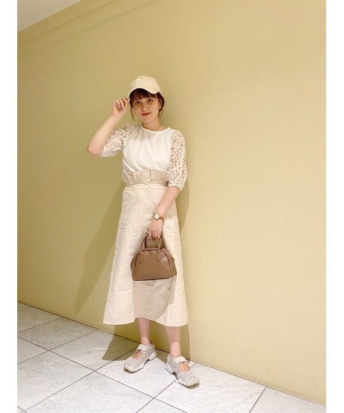 flower(フラワー)の「ビッグイニシャルキャップ(キャップ・レディース・ベージュ/ネイビー/ピンク・FREE)」の9枚目の写真