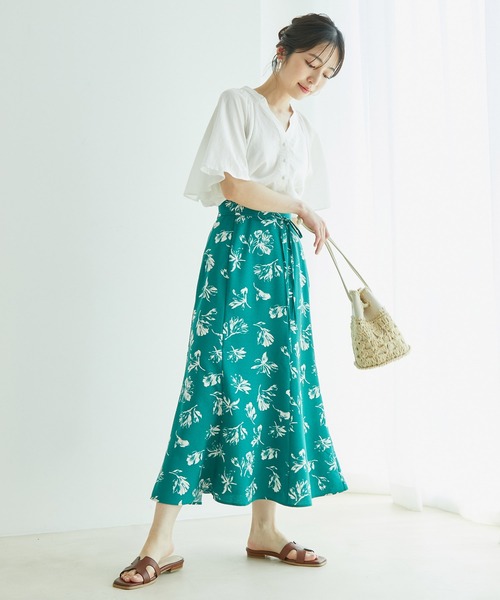 VIS（ビス）の「ワッシャー加工フレアスリーブブラウス（シャツ/ブラウス・レディース・ブラック/ホワイト/ライトグリーン/クリーム・FREE）」の11枚目の写真