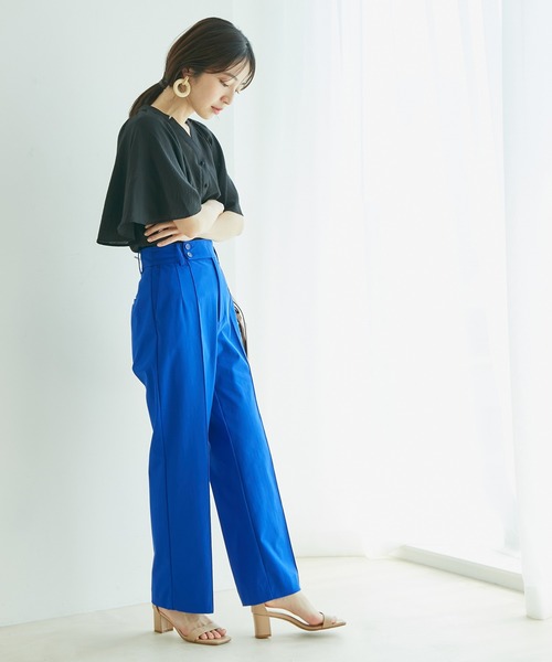 VIS（ビス）の「ワッシャー加工フレアスリーブブラウス（シャツ/ブラウス・レディース・ブラック/ホワイト/ライトグリーン/クリーム・FREE）」の9枚目の写真