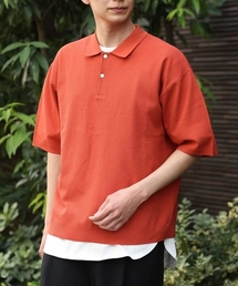 a.v.v | 【2点SET/洗濯機で洗える】ワイドニットポロレイヤードカットソー(ポロシャツ)