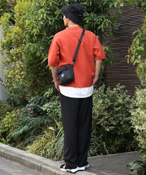 a.v.v(アーヴェヴェ)の「【2SET】ワイドニットポロレイヤードカットソー(ポロシャツ・メンズ・ブラック/オレンジ/グリーン・46/48)」の8枚目の写真