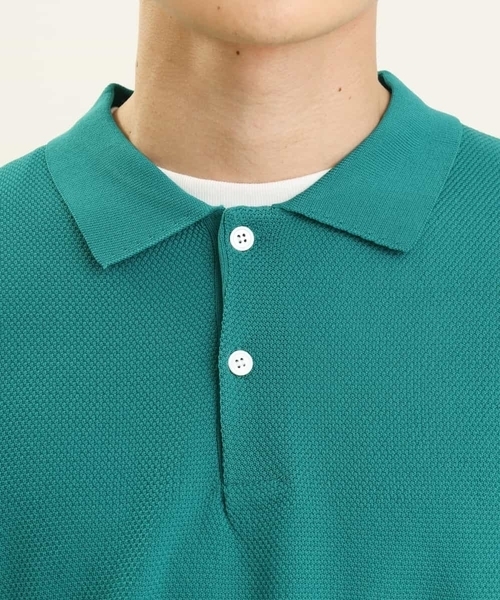 a.v.v(アーヴェヴェ)の「【2SET】ワイドニットポロレイヤードカットソー(ポロシャツ・メンズ・ブラック/オレンジ/グリーン・46/48)」の21枚目の写真