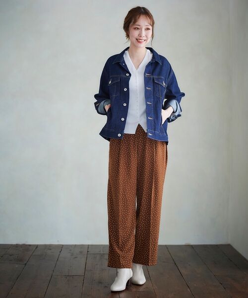 le.coeur blanc（ルクールブラン）の「ランダムドットイージーパンツ（その他パンツ・レディース・ブラック系その他/ブラウン系その他2・38）」の12枚目の写真