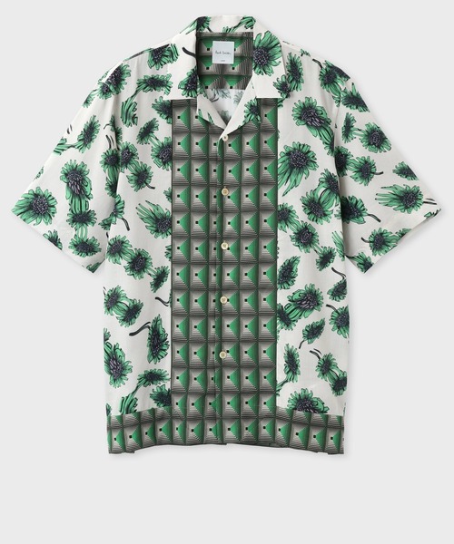【Paul Smith】\"Stretch Daisy\" プリントシャツ 現行 Textured Floral” プリントシャツ
