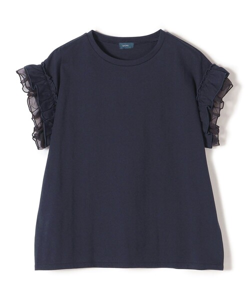 SHIPS(シップス)の「*シアードッキングギャザースリーブカットソー◆(Tシャツ/カットソー・レディース・ライトホワイト/チャコールグレー/ダークブルー/ダークネイビー・ONE SIZE)」の10枚目の写真