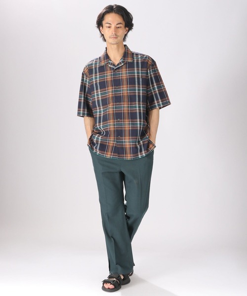 niko and...(ニコアンド)の「シアサッカーチェックシャツ(シャツ/ブラウス・メンズ・ベージュ/ネイビー/オフホワイト・MEDIUM/LARGE)」の11枚目の写真