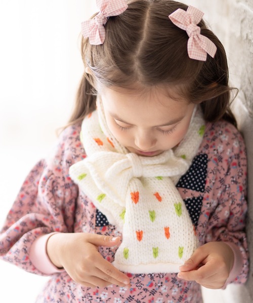 RAGMART（ラグマート）の「リボンマフラー（マフラー・キッズ・アイボリー/ピンク・S/M）」の5枚目の写真