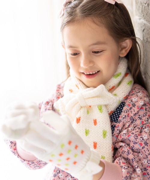 RAGMART（ラグマート）の「リボンマフラー（マフラー・キッズ・アイボリー/ピンク・S/M）」の6枚目の写真