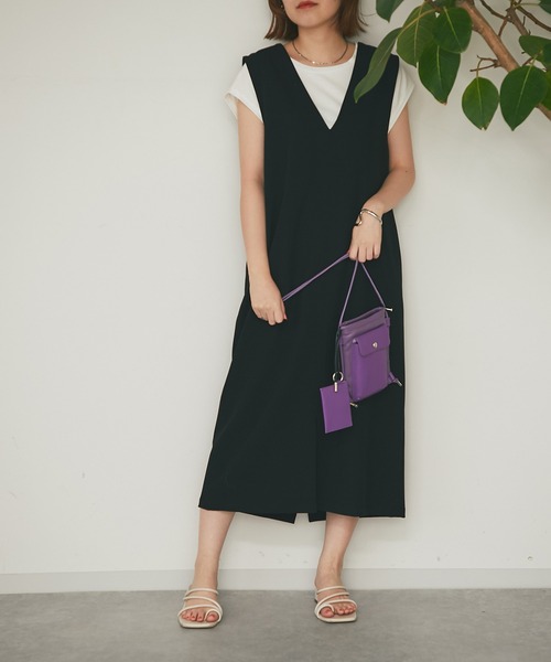 un dix cors（アンディコール）の「cachecache（カシュカシュ）スマホミニショルダー（ショルダーバッグ・レディース・ブラック/パープル/ホワイト・FREE）」の6枚目の写真