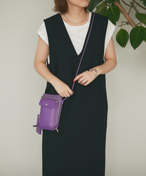 un dix cors（アンディコール）の「cachecache（カシュカシュ）スマホミニショルダー（ショルダーバッグ・レディース・ブラック/パープル/ホワイト・FREE）」の12枚目の写真