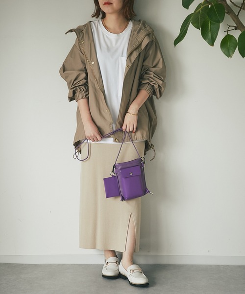 un dix cors（アンディコール）の「cachecache（カシュカシュ）スマホミニショルダー（ショルダーバッグ・レディース・ブラック/パープル/ホワイト・FREE）」の15枚目の写真