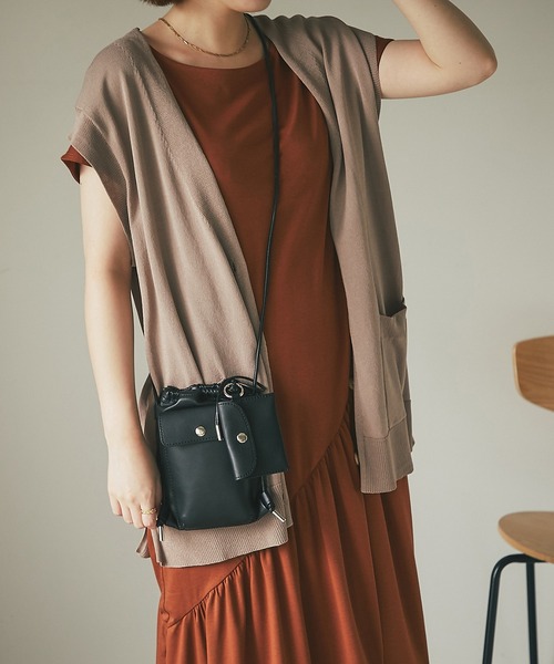 un dix cors（アンディコール）の「cachecache（カシュカシュ）スマホミニショルダー（ショルダーバッグ・レディース・ブラック/パープル/ホワイト・FREE）」の16枚目の写真