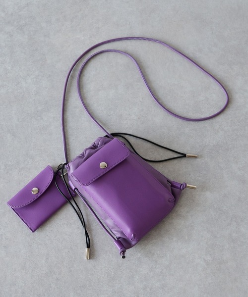 un dix cors（アンディコール）の「cachecache（カシュカシュ）スマホミニショルダー（ショルダーバッグ・レディース・ブラック/パープル/ホワイト・FREE）」の22枚目の写真