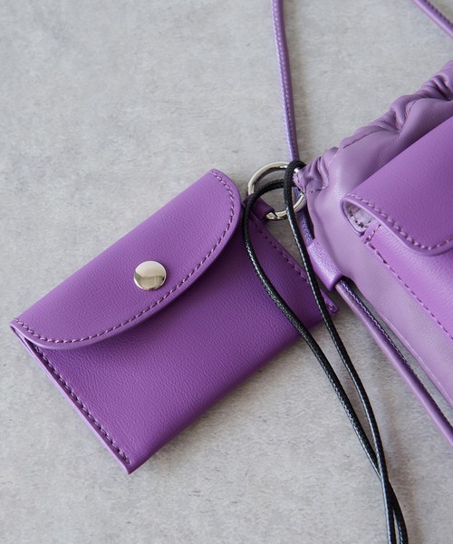 un dix cors（アンディコール）の「cachecache（カシュカシュ）スマホミニショルダー（ショルダーバッグ・レディース・ブラック/パープル/ホワイト・FREE）」の21枚目の写真