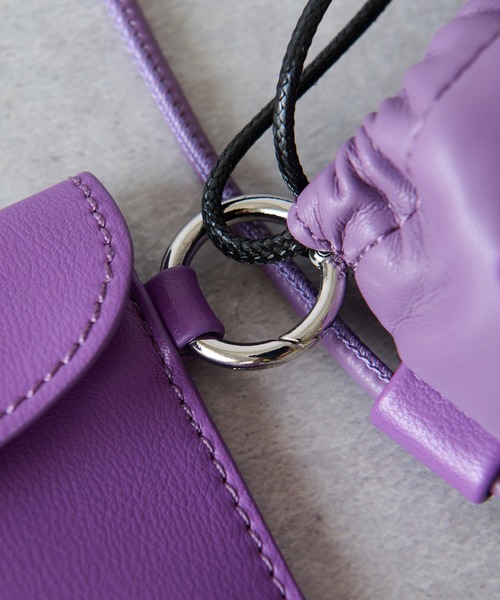 un dix cors（アンディコール）の「cachecache（カシュカシュ）スマホミニショルダー（ショルダーバッグ・レディース・ブラック/パープル/ホワイト・FREE）」の20枚目の写真