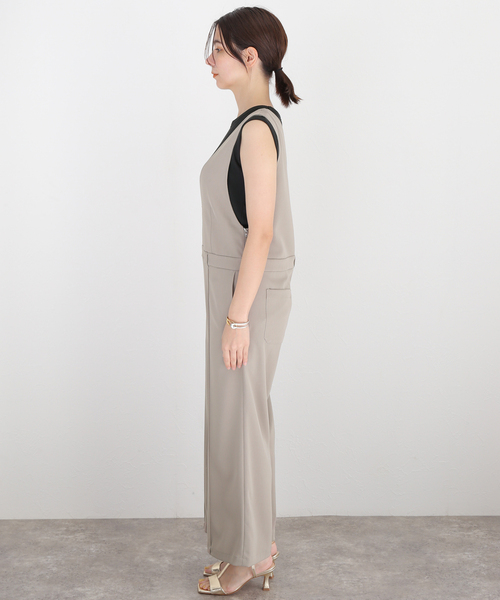 JOURNAL STANDARD（ジャーナルスタンダード）の「ドライタッチカルゼサロペット（サロペット/オーバーオール・レディース・ブラック/ベージュ・38/36）」の22枚目の写真