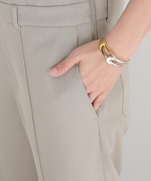 JOURNAL STANDARD（ジャーナルスタンダード）の「ドライタッチカルゼサロペット（サロペット/オーバーオール・レディース・ブラック/ベージュ・38/36）」の20枚目の写真