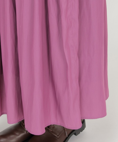 LBC（エルビーシー）の「サテンギャザースカート（スカート・レディース・パープル/ベージュ/チャコールグレー・M）」の10枚目の写真