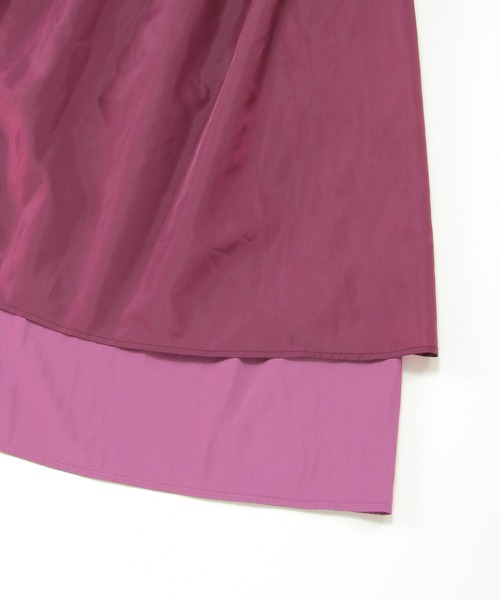 LBC（エルビーシー）の「サテンギャザースカート（スカート・レディース・パープル/ベージュ/チャコールグレー・M）」の11枚目の写真