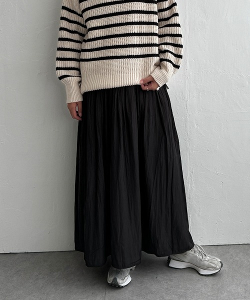 LBC（エルビーシー）の「サテンギャザースカート（スカート・レディース・パープル/ベージュ/チャコールグレー・M）」の14枚目の写真