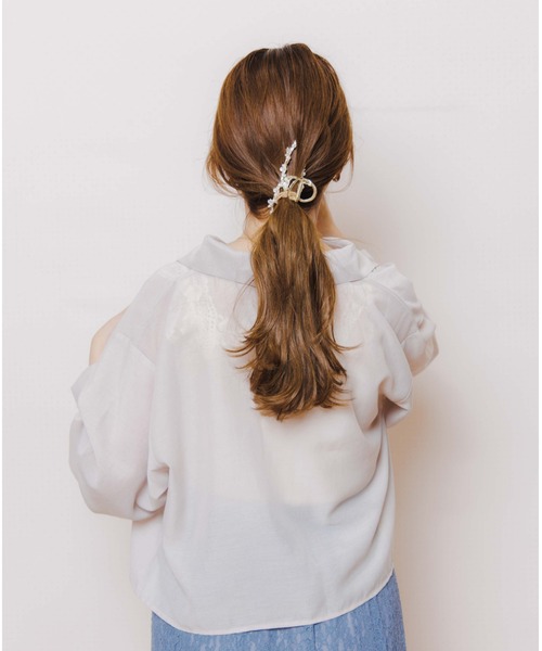 flower(フラワー)の「スモーキーショートシャツ(シャツ/ブラウス・レディース・アイボリー/ベージュ/カーキ・FREE)」の11枚目の写真