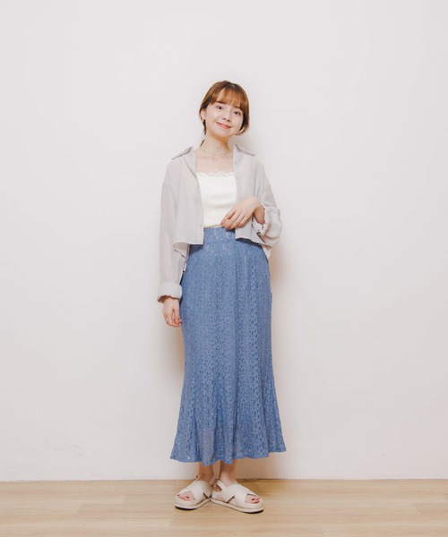 flower(フラワー)の「スモーキーショートシャツ(シャツ/ブラウス・レディース・アイボリー/ベージュ/カーキ・FREE)」の22枚目の写真