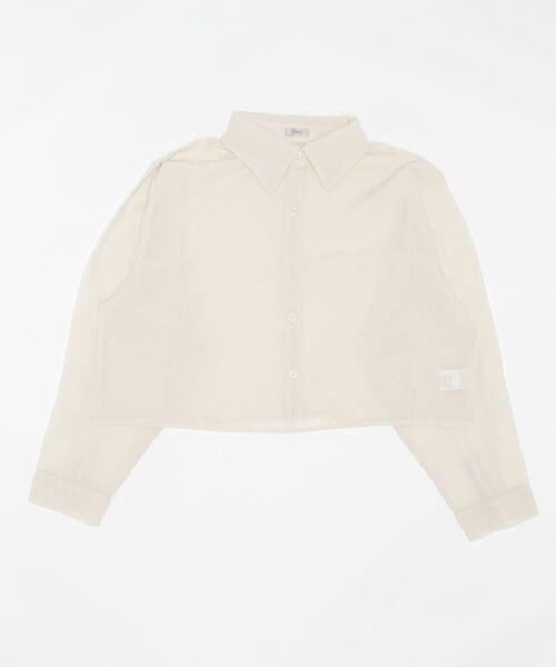 flower(フラワー)の「スモーキーショートシャツ(シャツ/ブラウス・レディース・アイボリー/ベージュ/カーキ・FREE)」の17枚目の写真