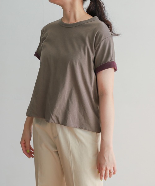 URBAN RESEARCH DOORS（アーバンリサーチドアーズ）の「mizuiro ind　reversible t-shirts（Tシャツ/カットソー・レディース・ブラウン系その他/ベージュ系その他/グレー系その他・FREE）」の2枚目の写真