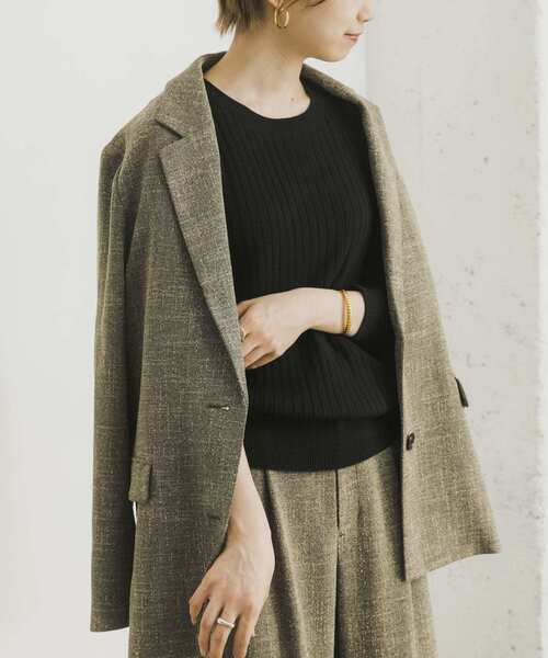 URBAN RESEARCH(アーバンリサーチ)の「『WEB限定』コンパクトリブニット(長袖)(ニット/セーター・レディース・オフホワイト/ライトピンク/ベージュ系その他/グリーン/グレー/ネイビー/ブラック・FREE)」の20枚目の写真