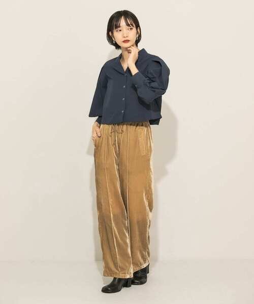 KBF（ケイビーエフ）の「ベロアトラックパンツ（その他パンツ・レディース・ベージュ/ミント・ONE）」の13枚目の写真