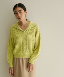 【WEB限定】ハーフジップショートニット