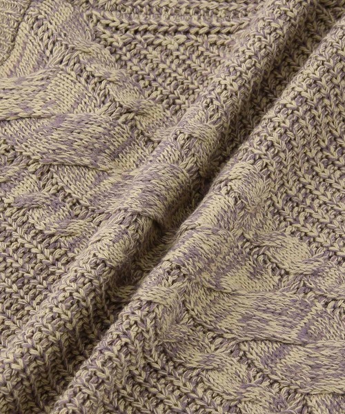 SALON adam et rope'(サロン アダム エ ロペ)の「【WEB限定】ハーフジップショートニット(ニット/セーター・レディース・チャコールグレー/パープル系その他/イエロー系その他・FREE)」の10枚目の写真