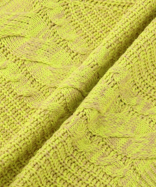 SALON adam et rope'(サロン アダム エ ロペ)の「【WEB限定】ハーフジップショートニット(ニット/セーター・レディース・チャコールグレー/パープル系その他/イエロー系その他・FREE)」の6枚目の写真