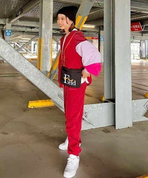 RODEO CROWNS WIDE BOWL（ロデオクラウンズワイドボウル）の「Field nylon foodie jacket（ナイロンジャケット・レディース・ターコイズブルー/ピンク系その他・FREE）」の4枚目の写真