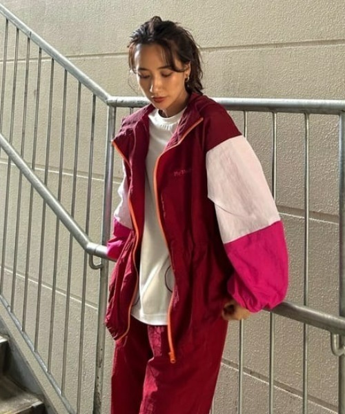 RODEO CROWNS WIDE BOWL（ロデオクラウンズワイドボウル）の「Field nylon foodie jacket（ナイロンジャケット・レディース・ターコイズブルー/ピンク系その他・FREE）」の5枚目の写真