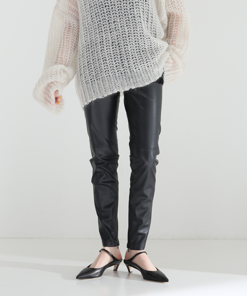 Room no.8(ルームエイト)の「【ROOM NO.8】 F/LEATHER SKINNY パンツ(その他パンツ・レディース・ブラック・X-SMALL/SMALL)」の1枚目の写真