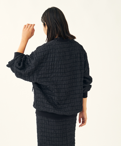 journal standard L'essage（ジャーナルスタンダードレサージュ）の「キルトジャガードブルゾン（ブルゾン・レディース・ブラック/カーキ・FREE）」の8枚目の写真