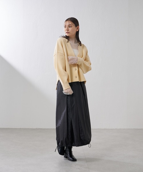 Lui's（ルイス）の「レザーサテンバルーンスカート（スカート・レディース・ブラック/カーキ・FREE）」の13枚目の写真