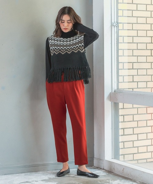 LEPSIM(レプシィム)の「【6つの嬉しい機能付き】ハタラク7DAYSテーパードパンツ 2022冬 281816(スラックス・レディース・レッド/グレイッシュベージュ/ブルー/ブラック/ブルーグリーン・SMALL/MEDIUM/LARGE/X-LARGE/X-SMALL)」の10枚目の写真