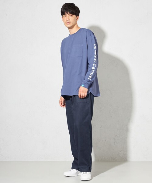 SHARE PARK（シェアパーク）の「【UNISEX】吸水速乾 ショルダーロゴロングスリーブTシャツ（L・XLサイズ）（Tシャツ/カットソー・メンズ・ホワイト系/グレー系/ネイビー系/ブラック系・LARGE/X-LARGE）」の15枚目の写真