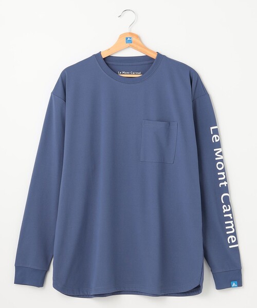 SHARE PARK（シェアパーク）の「【UNISEX】吸水速乾 ショルダーロゴロングスリーブTシャツ（L・XLサイズ）（Tシャツ/カットソー・メンズ・ホワイト系/グレー系/ネイビー系/ブラック系・LARGE/X-LARGE）」の19枚目の写真