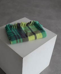 チェックフリンジストール