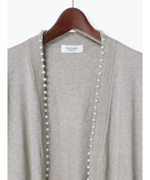Te chichi TERRASSE(テチチテラス)の「パールボタントッパーカーディガン(カーディガン/ボレロ・レディース・ネイビー/グレー/オフホワイト・フリ-)」の20枚目の写真