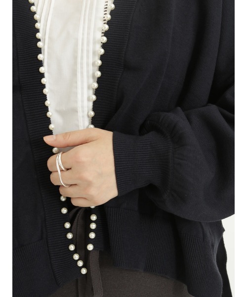 Te chichi TERRASSE(テチチテラス)の「パールボタントッパーカーディガン(カーディガン/ボレロ・レディース・ネイビー/グレー/オフホワイト・フリ-)」の14枚目の写真