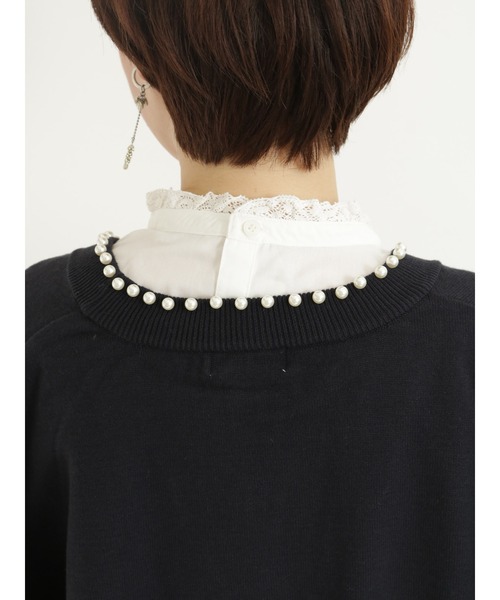 Te chichi TERRASSE(テチチテラス)の「パールボタントッパーカーディガン(カーディガン/ボレロ・レディース・ネイビー/グレー/オフホワイト・フリ-)」の11枚目の写真