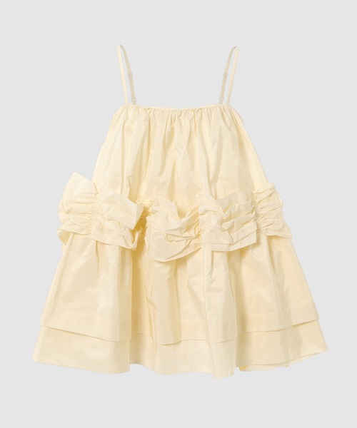 GATHERED RIBBON TOP