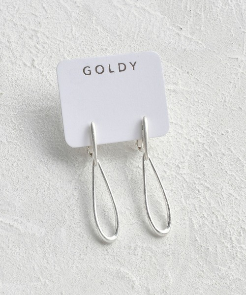 GOLDY(ゴールディ)の「クロッシング オーバル イヤリング(イヤリング・レディース・シルバー/その他2/ゴールド/その他1・FREE)」の7枚目の写真