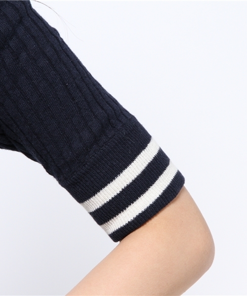 B:MING by BEAMS（ビーミングバイビームス）の「ビーミング by ビームス / リブニットプルオーバー（ニット/セーター・レディース・ホワイト/ネイビー・ONE SIZE）」の5枚目の写真