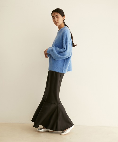 SALON adam et rope'(サロン アダム エ ロペ)の「【WEB限定】クルーネックシャギーニット(ニット/セーター・レディース・ライトグレー/ネイビー/サックスブルー/ピンク・FREE)」の10枚目の写真